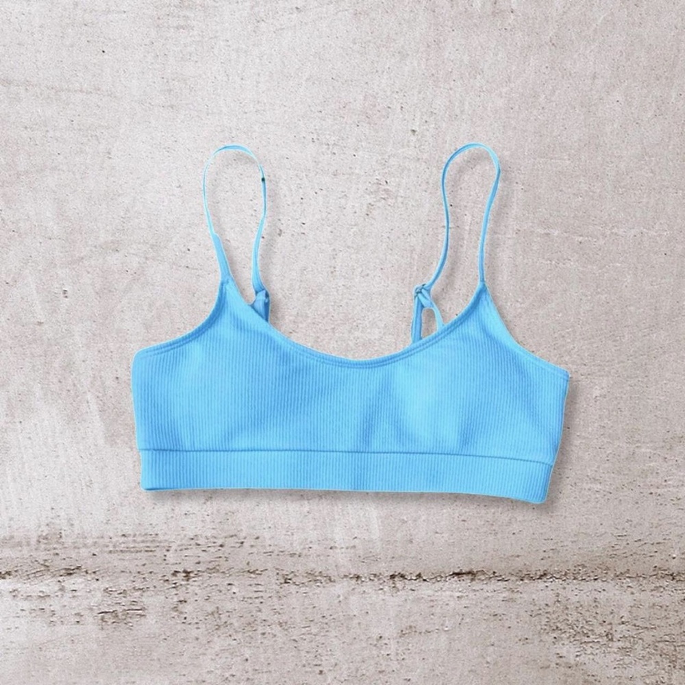 Shein ribbed bikini top